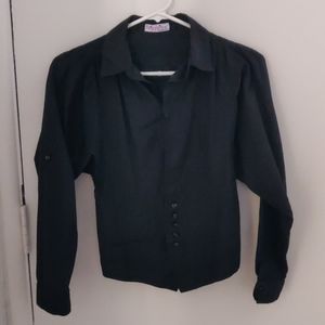 Black button up top